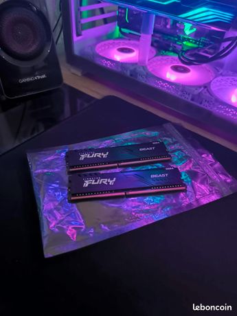 Barrettes de RAM Kingston Fury Beast 16Go DDR4 3200MHz CL16 (2x8Go) 1