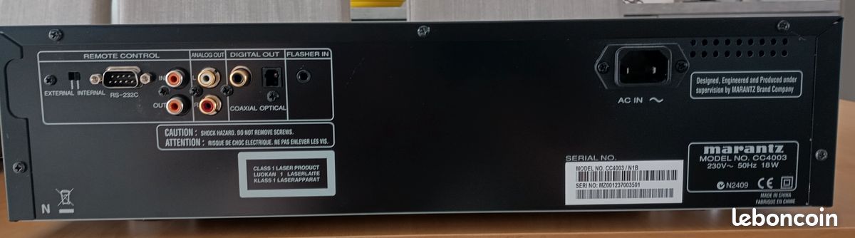 Ampli Audio/Vidéo Marantz nr 1605 & Platine cd CC 4003 (image 4)