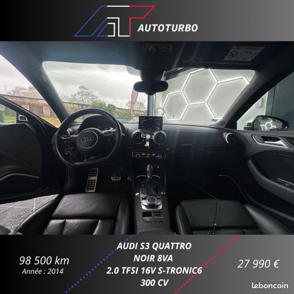 Audi S3 SPORTBACK 2.0 TFSI 300CH Garantie 12 mois QUATTRO S TRONIC 6 (image 16)