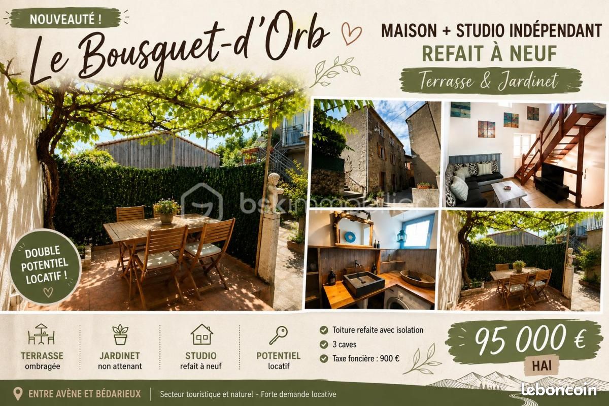Maison 5 pièces 80 m² · à Bédarieux · 80 m² · 95 000 €