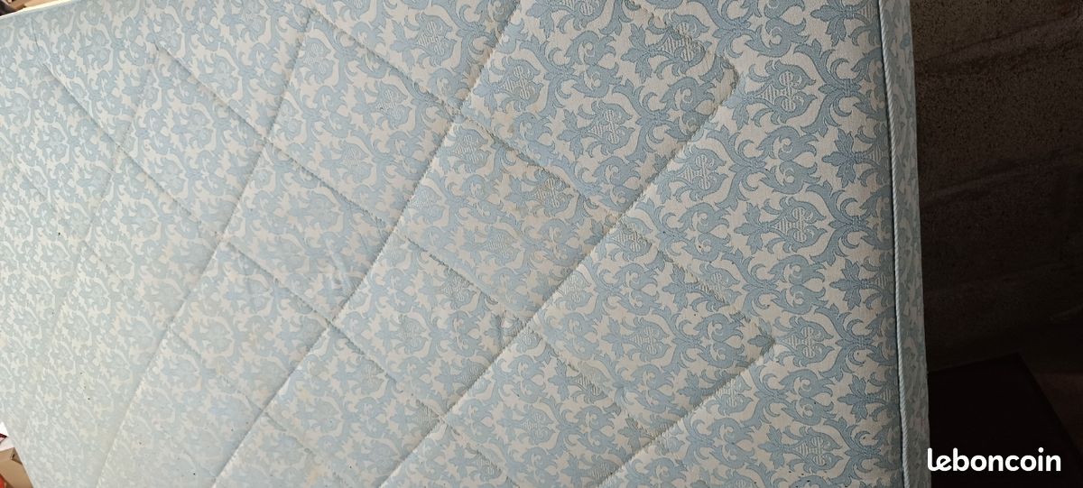 Matelas + sommier ancien à ressorts (image 2)