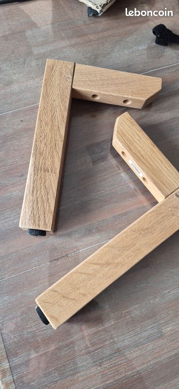 2 Pieds en bois de chêne pour meuble (image 1)