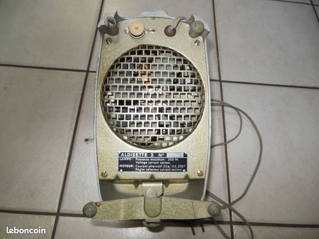Alter ALDIS-Diaprojektor aus grünem Metall + Vintage-Transportkoffer #B889 - Österreich