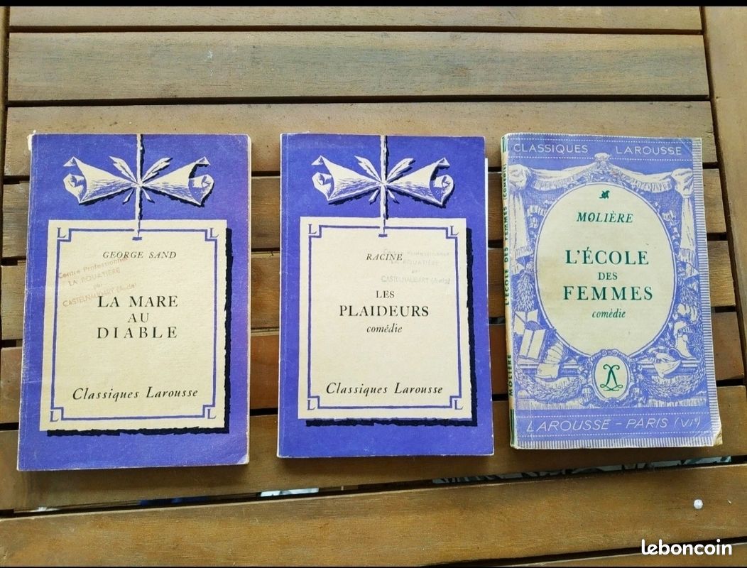 3 livres classiques anciens Racine, Molière et Georges Sand (image 1)