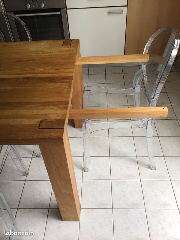 Table de repas table à manger haut de gamme moderne HABITAT en chêne huilé 180x90 cm (image 3)