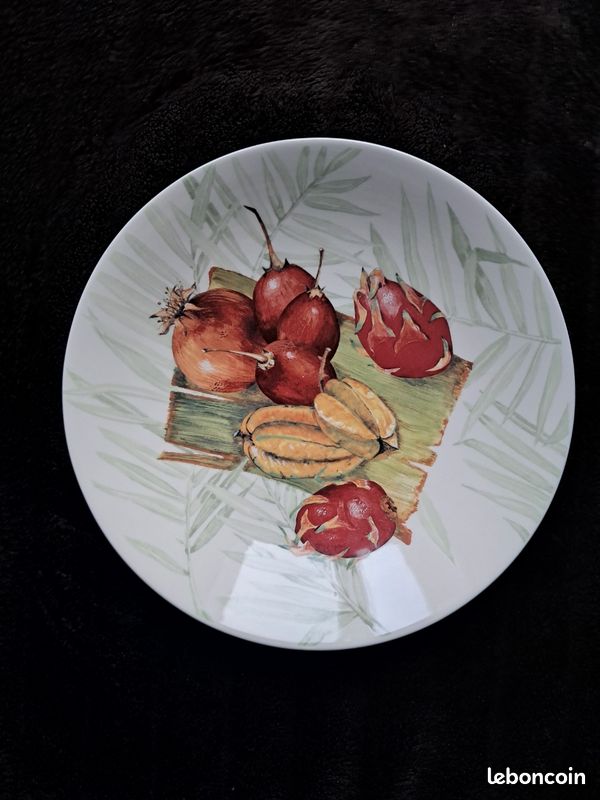 Plat De Service En Porcelaine – Weißwasser – Multicolore – 31,5 Cm – Style Campagne – Occasion
