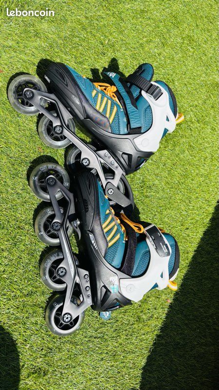 Roller Ajustable taille 38 à 41 FIT JR DECATHLON vert Sport