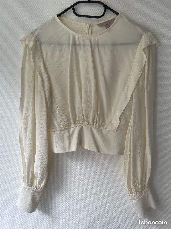 Haut court blanc à manches longues H&M Vêtements