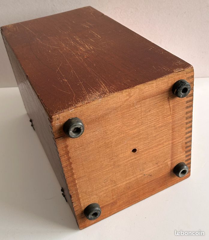 Ancien Microscope Jouet Scientifique Gege - Coffret Bois Vintage - Éducatif