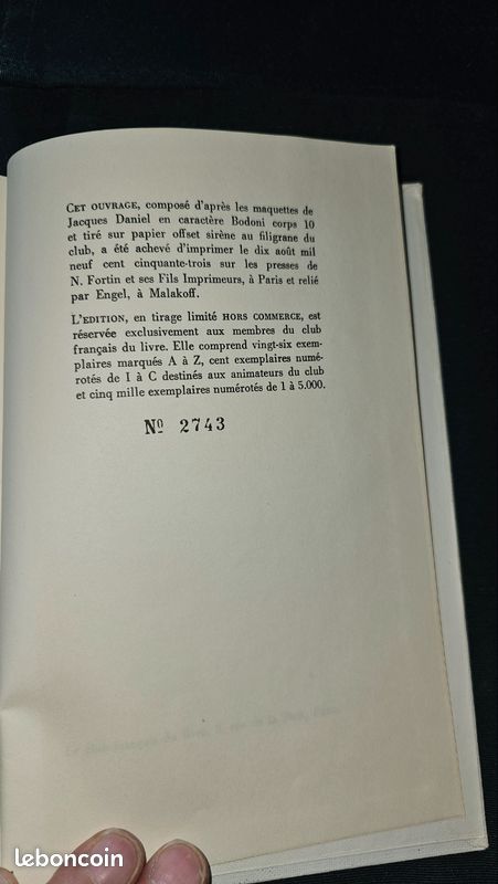Livre Ancien - Jean Anouilh - Pièces Brillantes (1953) - Club Français du Livre - Édition Numérotée (image 7)