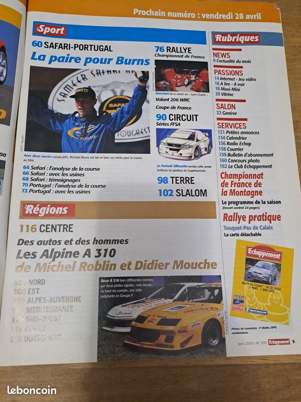 Magazines echappement n°392 avril 2000 (image 4)