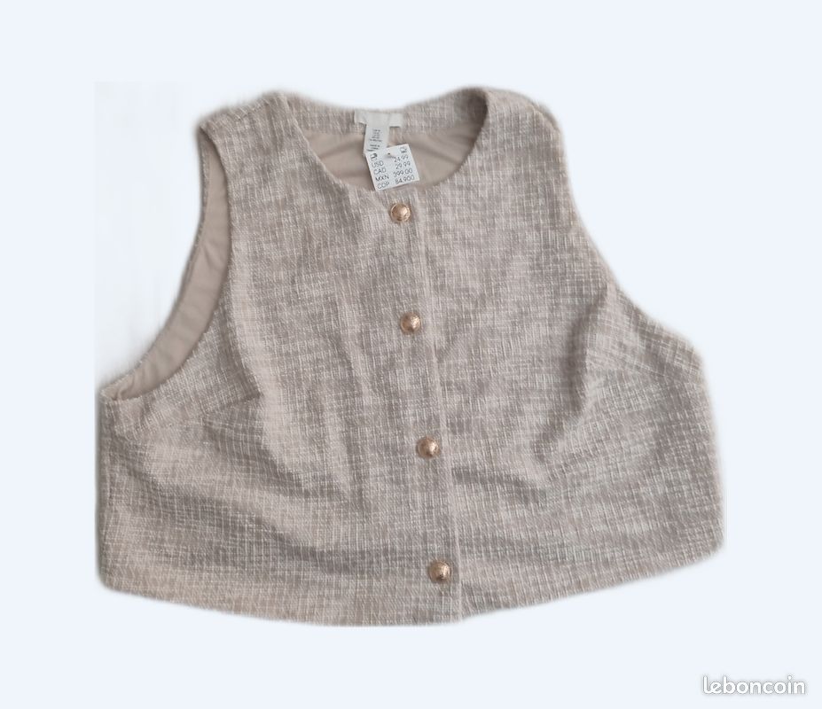 Gilet NEUF sans manche XL, en jersey bouclette Vêtements