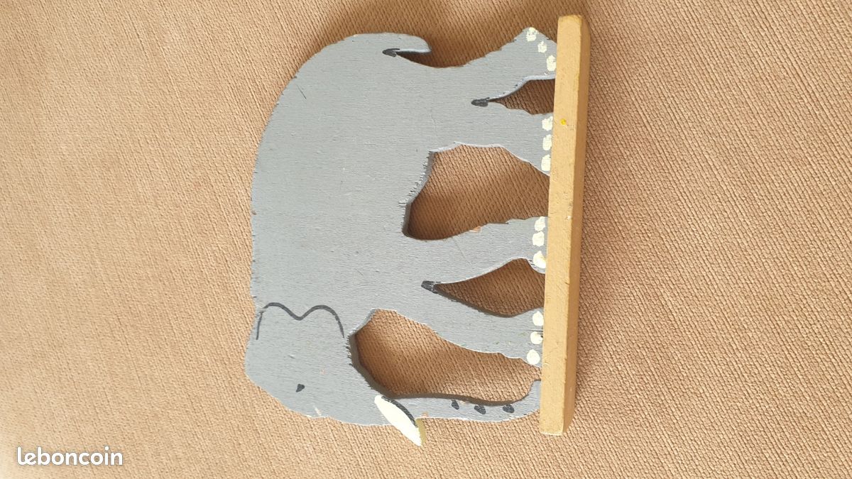Jouets en bois peint animaux (image 1)