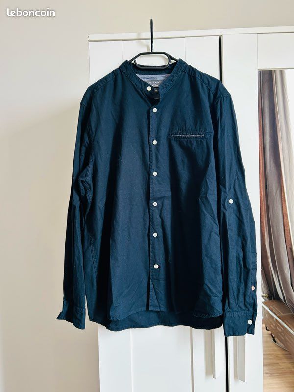 Chemisier Rayé Primark Noir/moutarde/marine - Taille 8 - Manches Longues - Neuf Sans étiquette