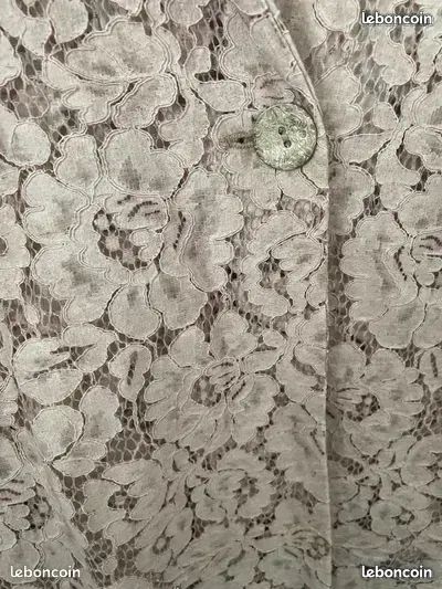 EXCELLENT ÉTAT UN JOUR AILLEURS 1 veste dentelle rose (image 3)