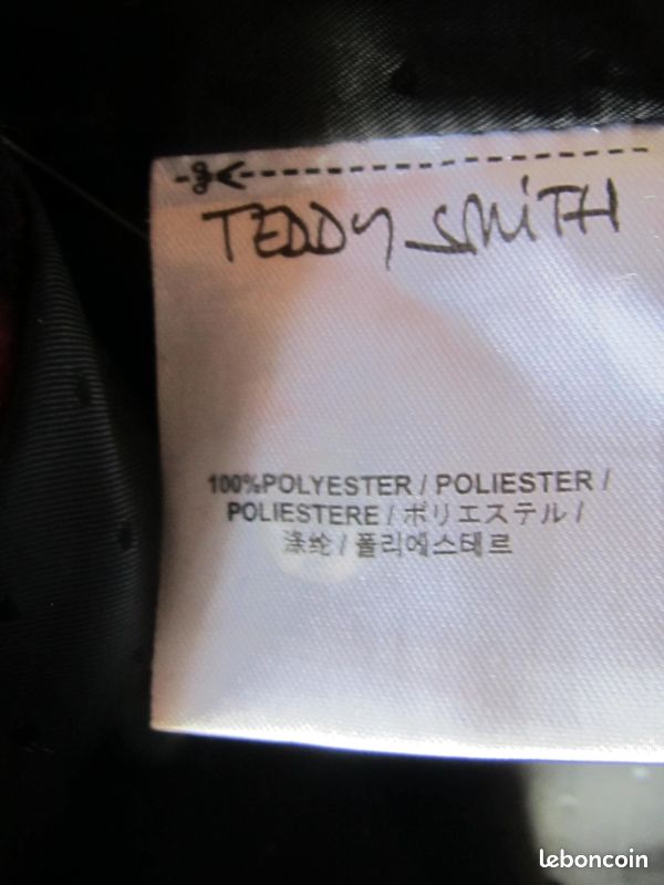 Manteau femme écossais marine/rouge Teddy Smith taille 36/38 (image 13)