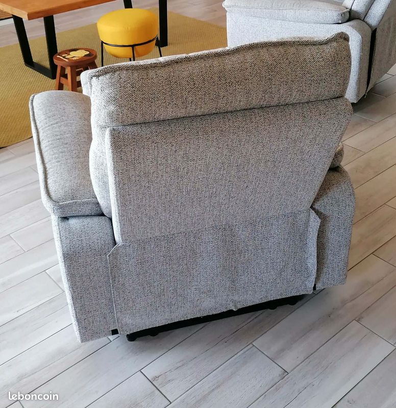 Fauteuil relax manuel gris (image 3)