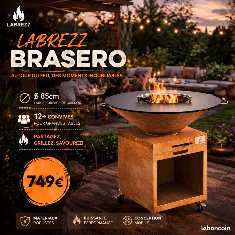 🔥 Brasero Corten Moderne Acier 60 85 100 120 Cm (image 2)