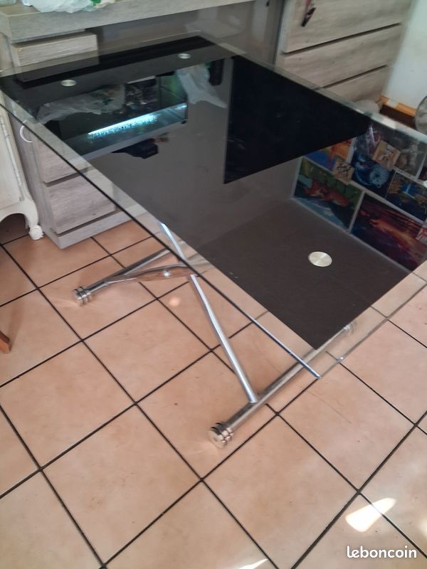 Table en verre réglable (image 2)