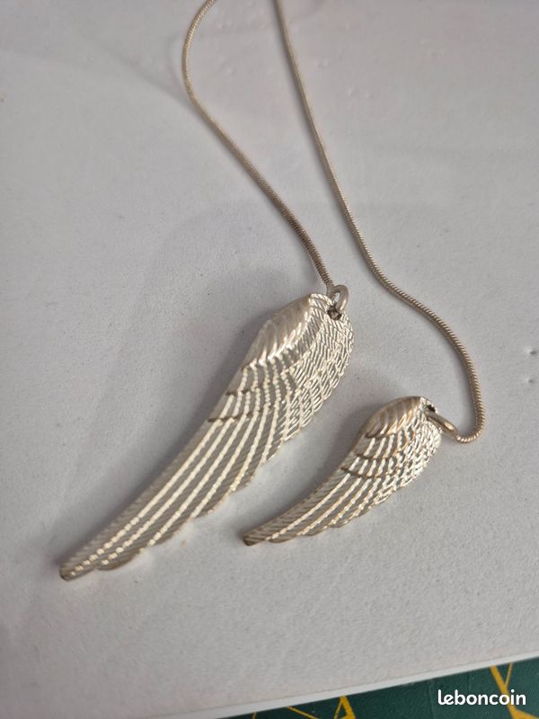 Collier Réglable ANTIC Argent 925/1000 Doré Formes Allongées Effet Mat Et Brillant Brosse 94714