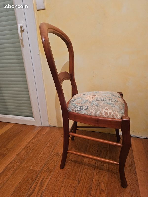 Vends 6 chaises rembourrées Style Louis Philippe en merisier massif TBE (image 5)