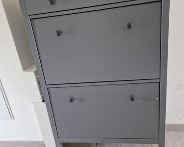 Ikea IKEA STÄLL Meuble à chaussures avec 4 compartiments Blanc 96 x 17