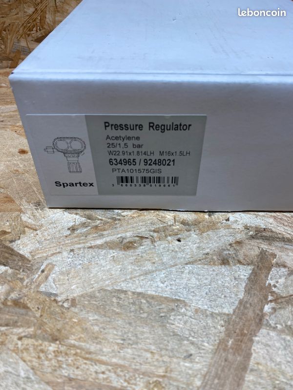Détendeur blindé Acétylène Spartex 25/1,5 bar – EN ISO 2503 – Neuf (image 2)