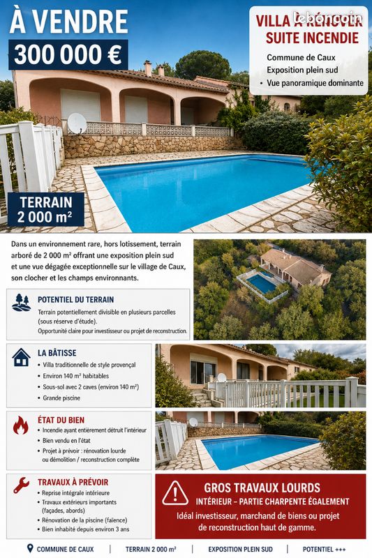 Maison 6 pièces 145 m² · à Caux · 145 m² · 300 000 €