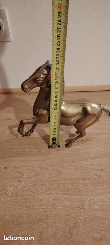 Magnifique Statuette cheval en Laiton Vintage (image 6)