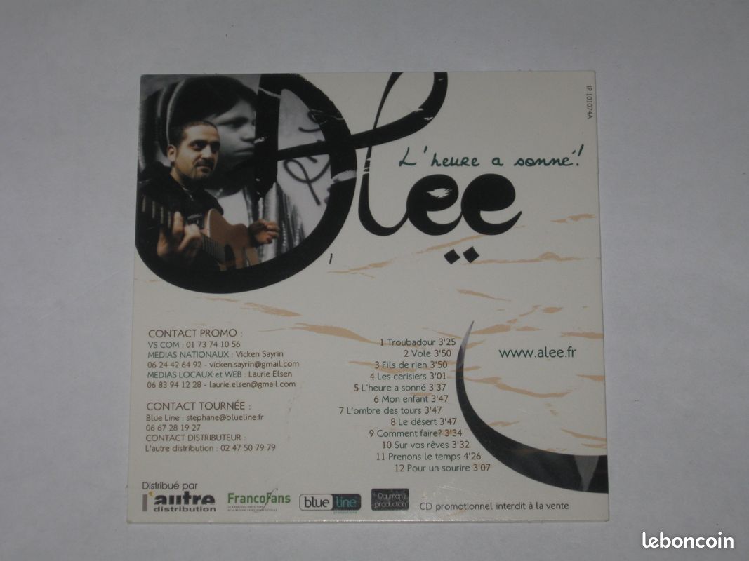 Alee – L'heure A Sonné CD (image 2)