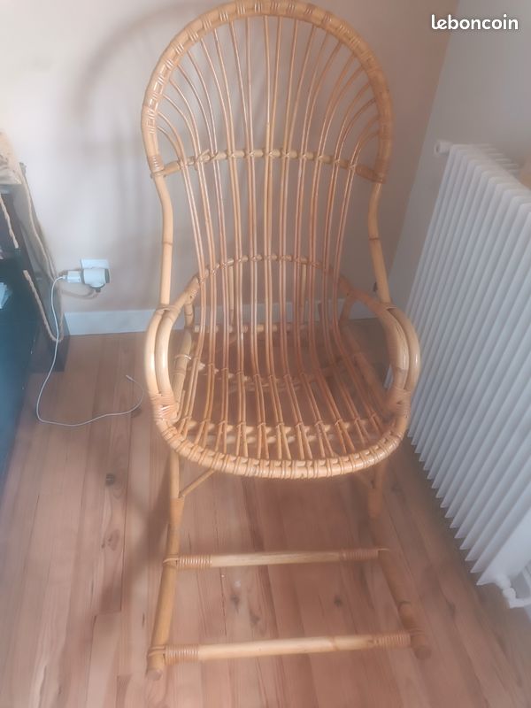 Fauteuil rotin - Rocking-chair rotin (image 1)