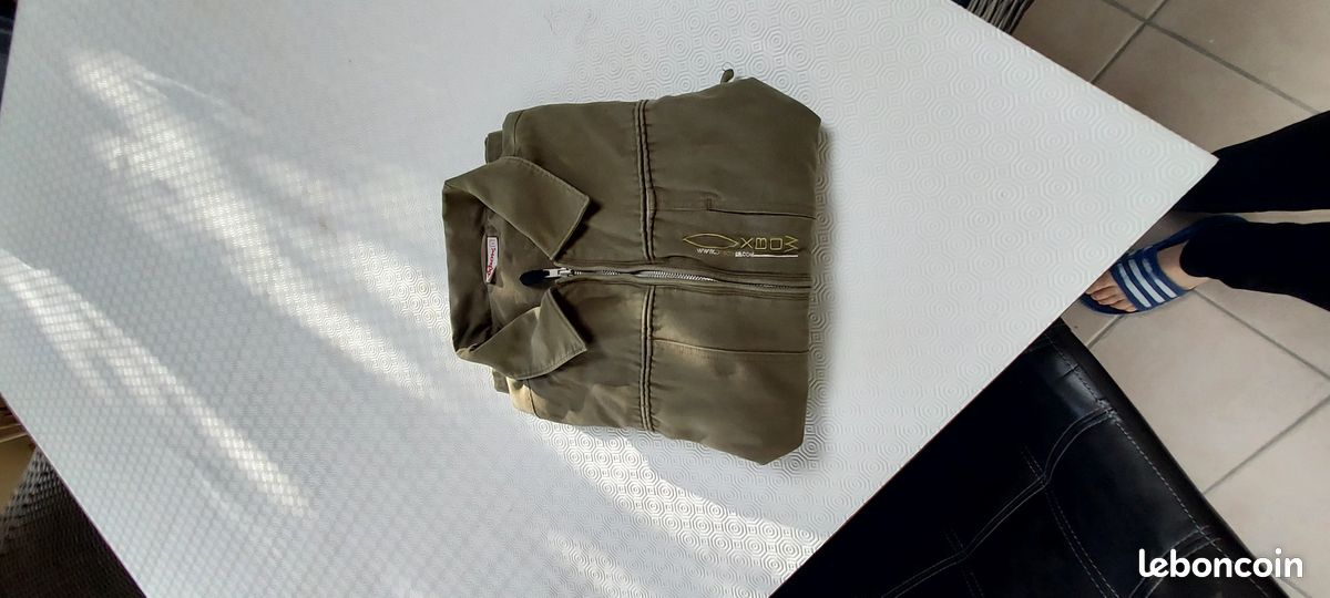Veste Zippée Verte Doublée Tissu Oxbow (image 3)