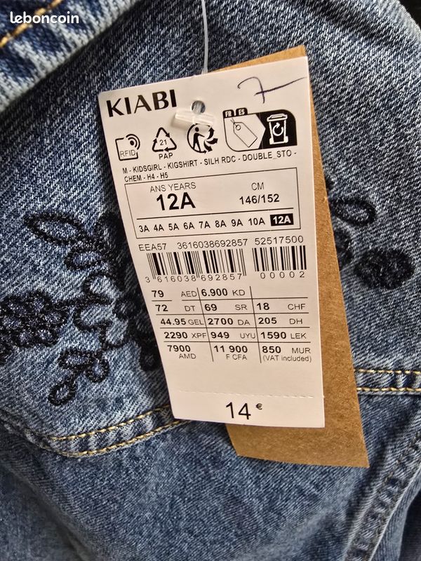 Chemise jean’s fille (image 5)