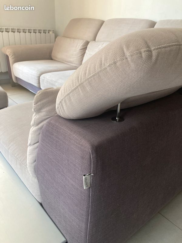 Canapé Gautier Modula Tissu Aquaclean bi-ton (image 3)
