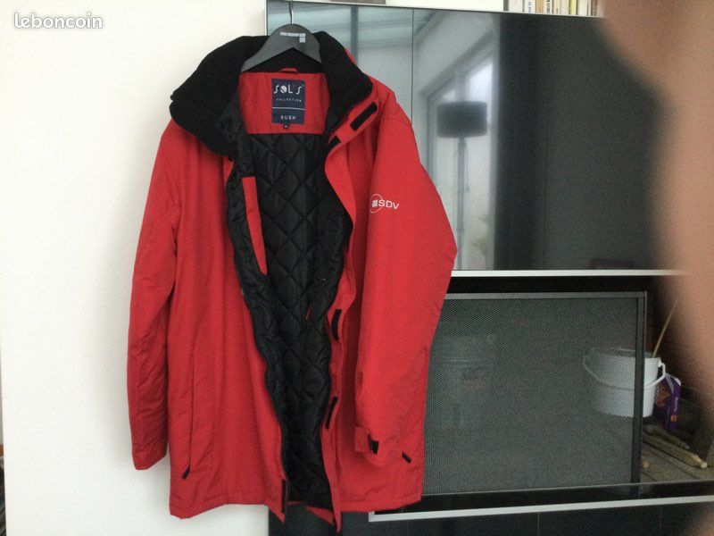 Veste Parka D'hiver Milestone Hilario Pour Homme - Taille 56 (XL) - Rouge - Comme Neuve, état Parfait