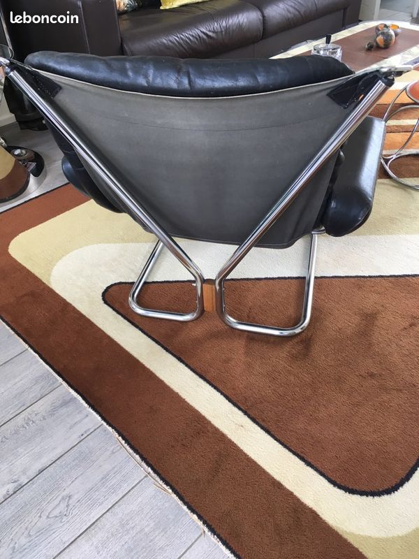 Fauteuil "Wing" en cuir, Harald RELLING, 1980s (image 2)