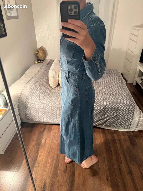 Denim Shirt Dress Robe En Jeans Zara Zara Denim Shirt Dress 2025