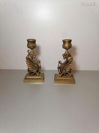 Bougeoir en bronze début du siecle - Antiquités