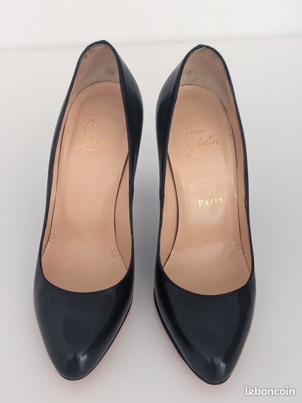 Christian Louboutin Decollete 868 100 - Black Jazz Calf - Taille 37.5 - Très bon état (image 4)