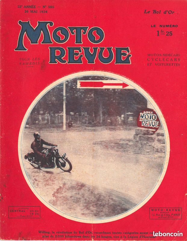 MOTO REVUE 585 - 26 mai 1934 (image 1)