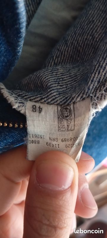 LEE denim jean, 80's made in USA, 32/32, stamp (image 3)