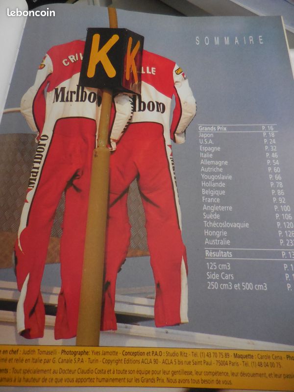Grand livre des prix motos 1990/1991 et le poster de christian sarron, tbeg d'epoque soigne (image 2)