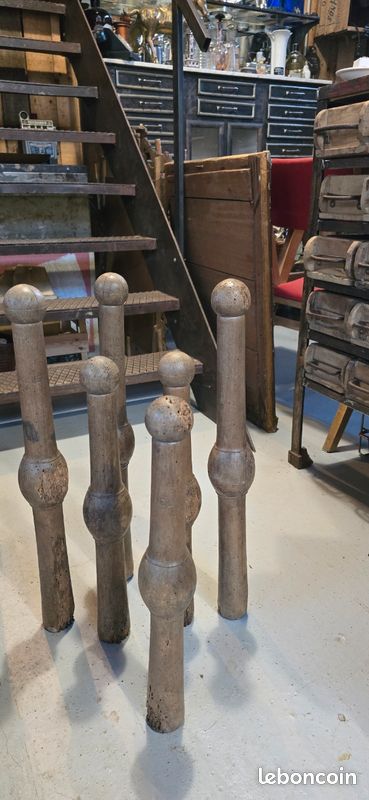 Jeu Ancien De 6 Quilles En Bois - Vintage - À Collectionner Ou à Utiliser