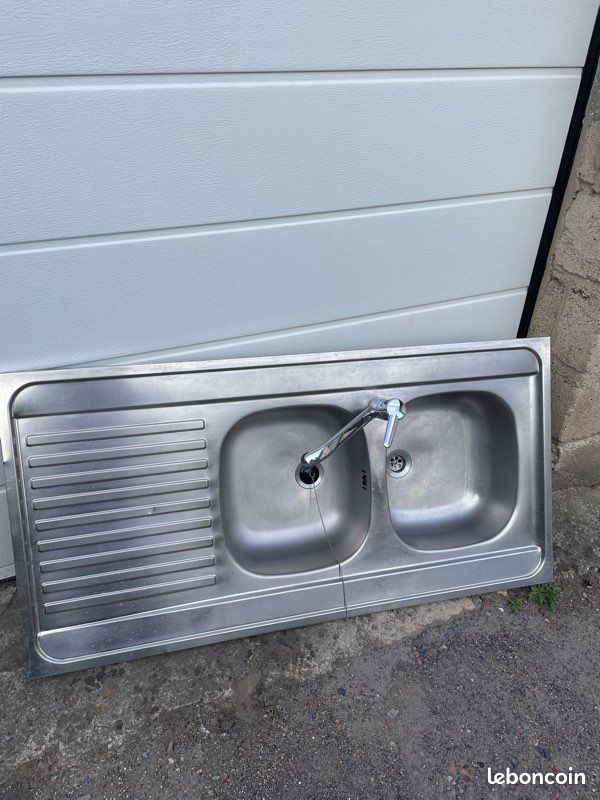 Éviers double vasque + robinet pour cuisine (image 1)
