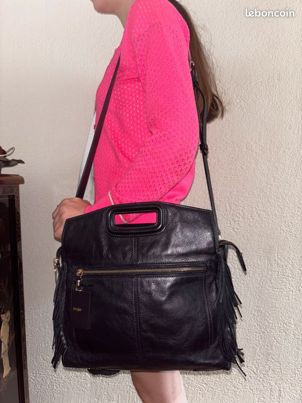 Main Maje Sac Maje M Noir Cuir Sac MAJE Modèle 