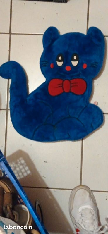 Coussin vintage en chat peluche moumoute (image 2)