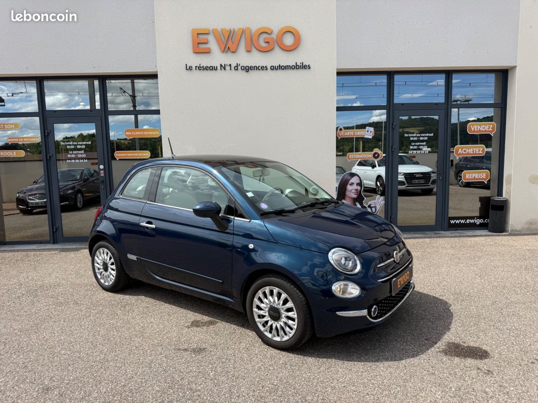 Fiat 500 1.2 70 lounge / distribution neuve / clim / toit panoramique / radars de recule / vitre electrique (image 1)