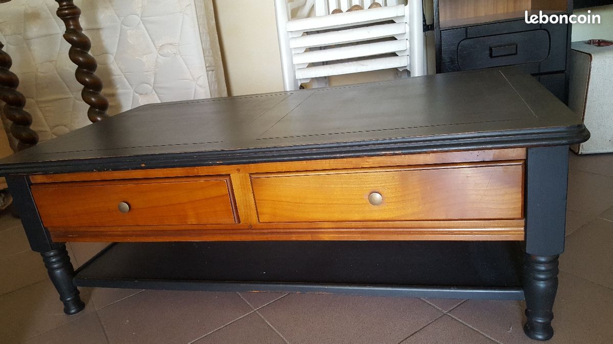Table basse merisier massif (image 1)