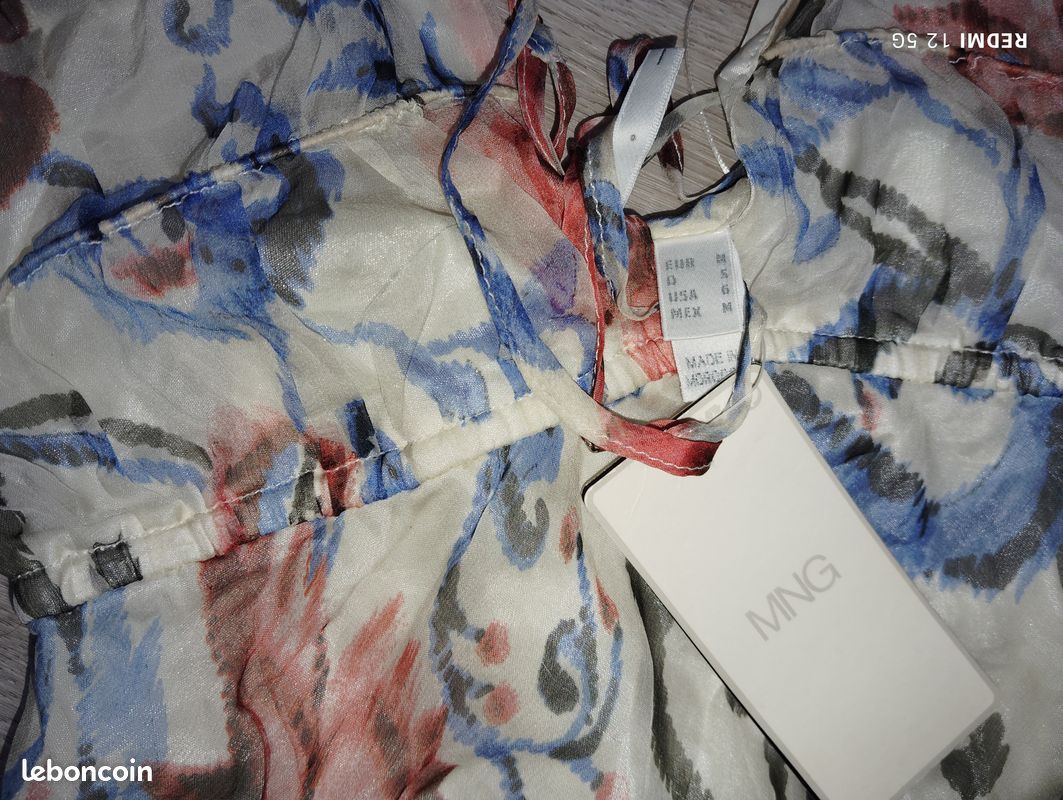 Robe blanc cassé à fleur Mango M (image 16)