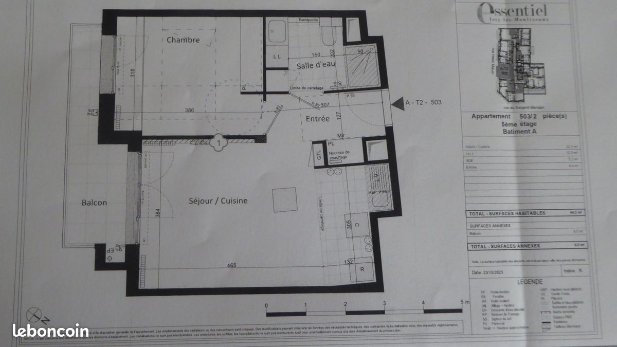 Appartement 2 pièces 44 m² · à Issy-les-Moulineaux · 44 m² · 1 400 €